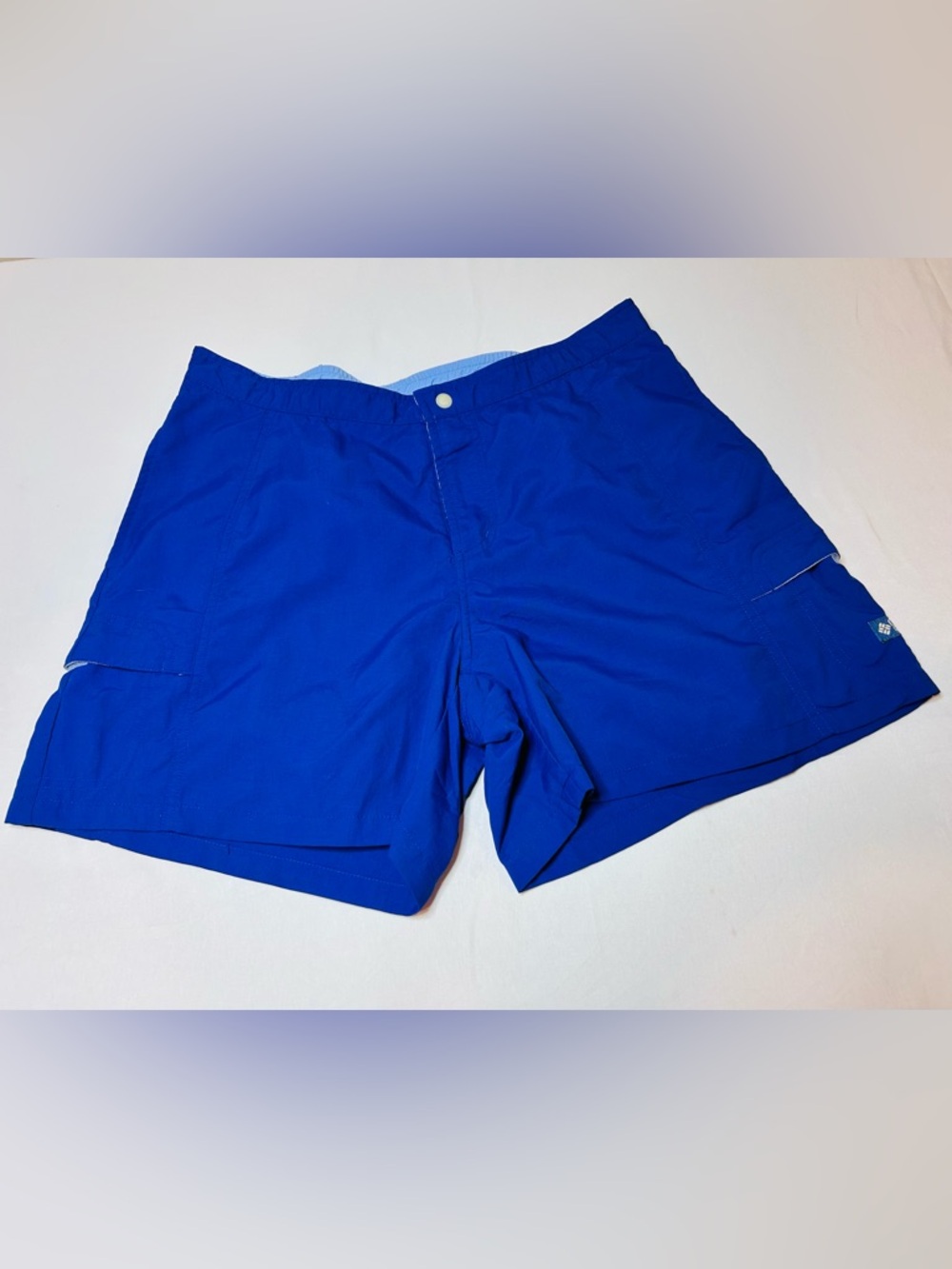 Columbia Lightweight 5” Inseam Hiking Cargo Shorts Purple/blue Vintage